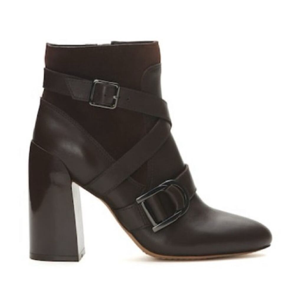Vince Camuto Leather Moto Ankle Boots Erillie Size 7 New